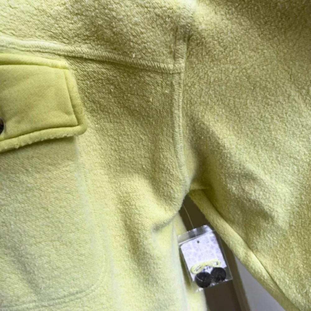 FREE PEOPLE Light Lime Green Ruby Shirt Jacket Shacket Size M - Picture 13 of 14